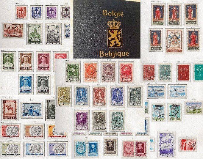 Belgien 1949/1969 - Samling STAMPET i standard DAVO album