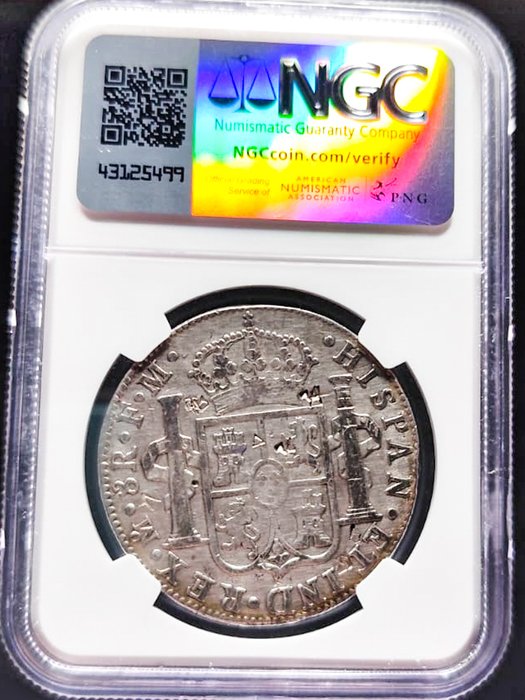 Spanien. Carlos III (1759-1788). 8 Reales 1787 F·M. - KM 106.2a. Ceca de Ciudad de Mexico  (Ingen mindstepris)