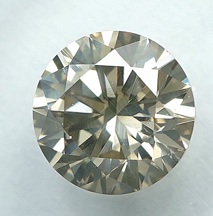 1 pcs Diamant  (Naturfarvet)  - 0.72 ct - Fancy light Brunlig Gul - SI2 - International Gemological Institute (IGI)