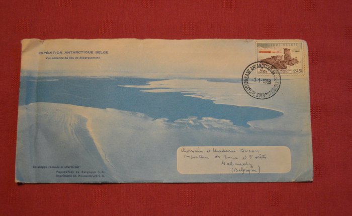 Belgien  - Belgian Antarctic Expedition Mail + Hergé Kort