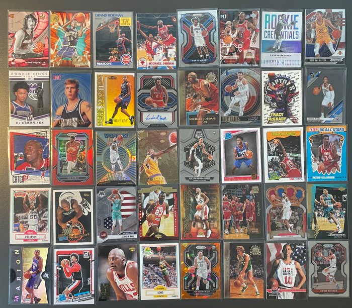 1989 to 2023 NBA Stars  Rookies Collection (40 cards) Michael Jordan 8x, Embiid Red Prizm /299, Rookies: Kobe Lebron Wembanyama Shai SGA Lamelo Kemp - 1 Mixed collection - Næsten så god som ny (NM)