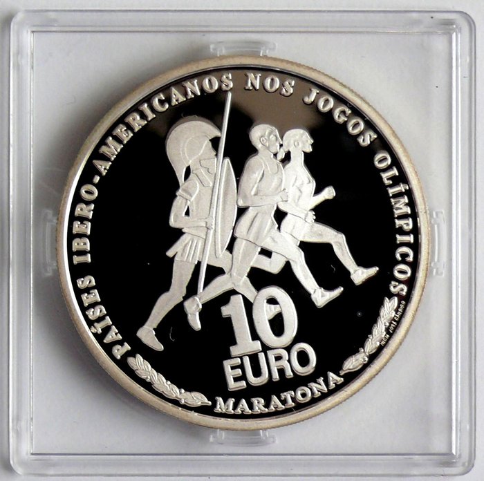 Portugal. 10 Euro 2007 "VII Ibero-Amerikanische Serie: Marathon" Proof  (Ingen mindstepris)