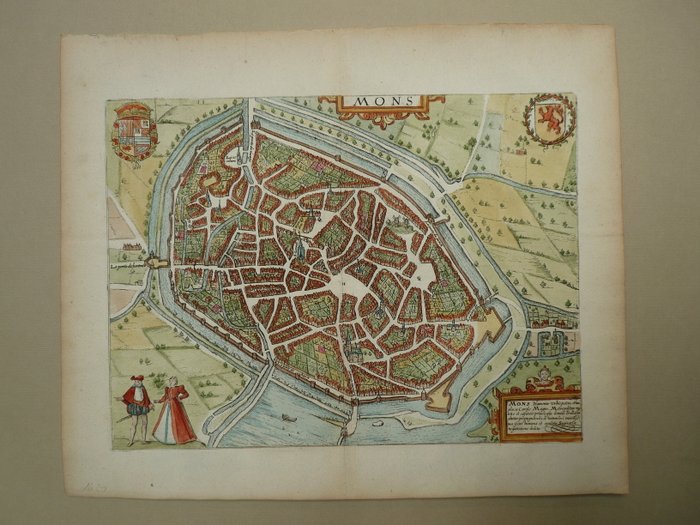 Belgien - Mons; L. Guicciardini - Mons Hannoniae urbs - 1581-1600