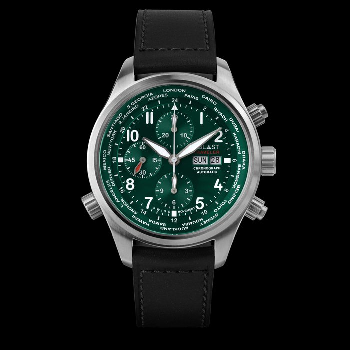 Ublast - Traveler Chronograph World Time - REF.UBTRCH47GN - Automatic Swiss MOVT - Mænd - Ny