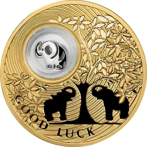 Niue. 2 Dollars 2013 Elephant - Lucky Coins III, Proof  (Ingen mindstepris)