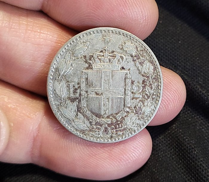 Italien Kongeriget Italien 2 Lire 1885  (Ingen mindstepris)