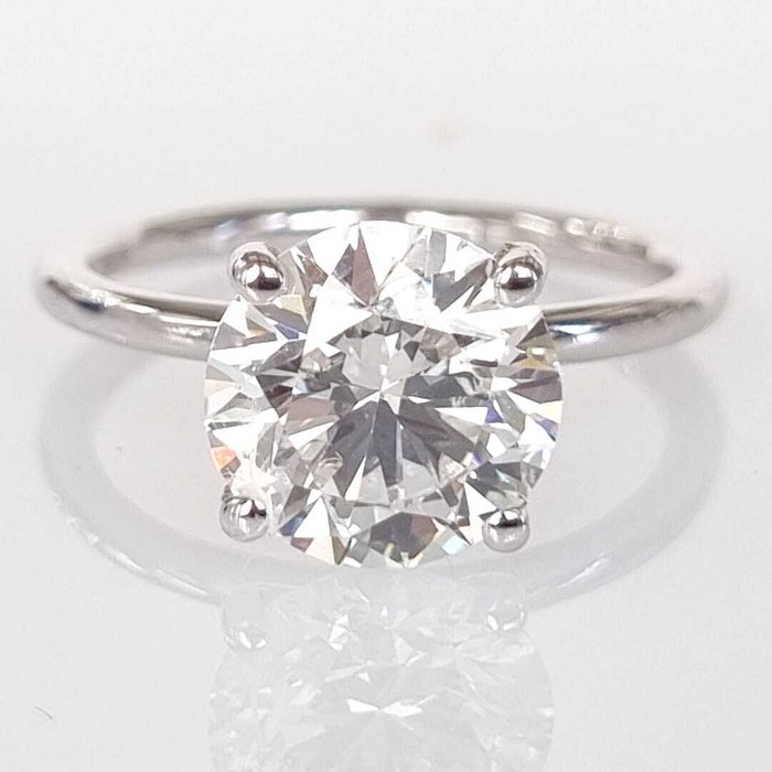 Forlovelsesring - 14 karat Hvidguld -  309ct tw Diamant (Laboratoriedyrket)