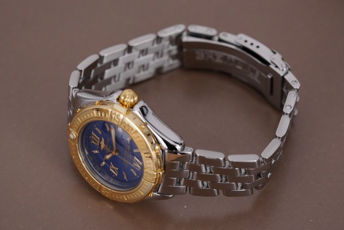 Breitling - Cockpit Lady Blue Dial Gold Bezel - D67365 - Kvinder - 2000-2010