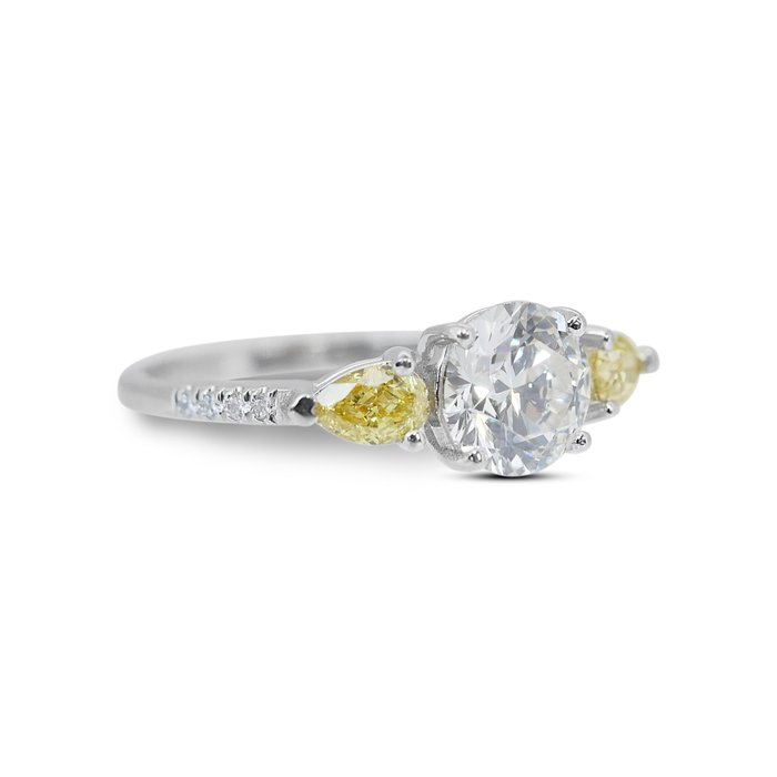 Ring - 18 kraat Hvidguld -  211ct tw Diamant (Natur) - Diamant - fantastisk ring