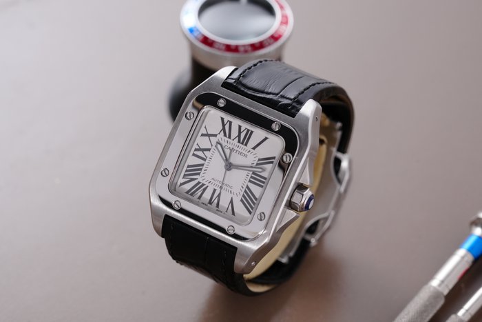 Cartier - Santos 100 Medium - W20106X8 - Mænd - 2011-nu