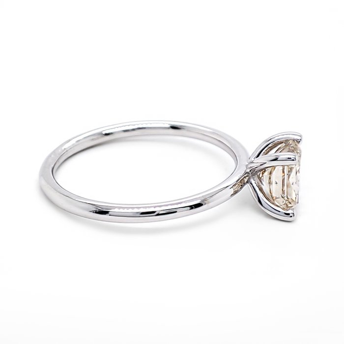 Ingen mindstepris - Ring - 14 karat Hvidguld -  1.16ct. tw. Gul Diamant (Naturfarvet)