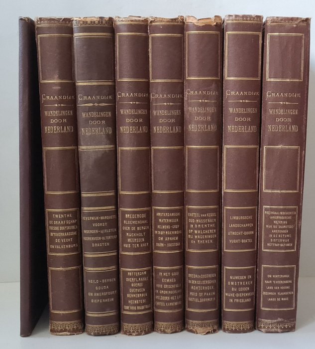 Jacobus Craandijk en P A Schipperus - Wandelingen door Nederland met pen en potlood + atlas - 1875