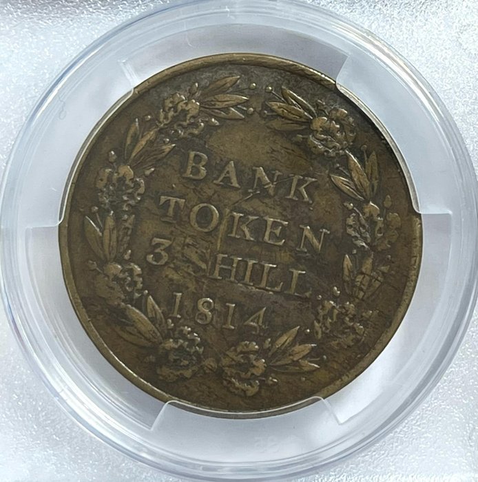 Storbritannien. Georg 3. af Storbritannien (1760-1820). 3 Shillings Bank Token 1814  (Ingen mindstepris)