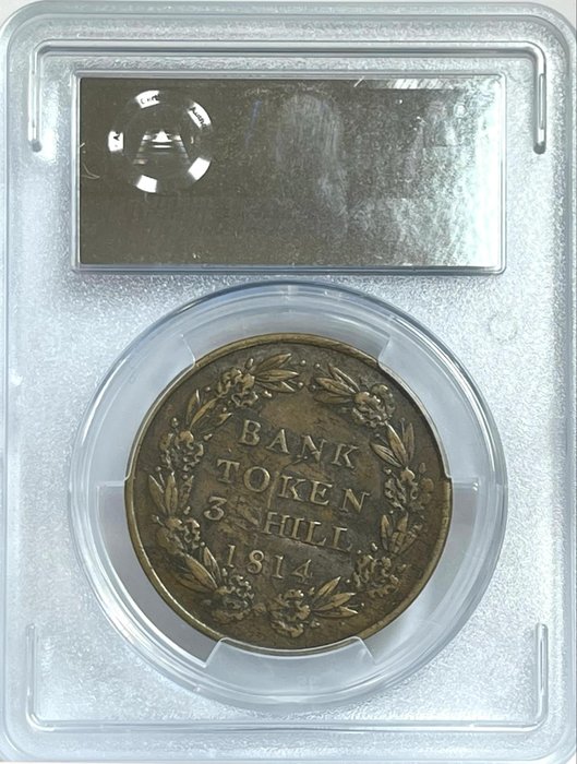 Storbritannien. Georg 3. af Storbritannien (1760-1820). 3 Shillings Bank Token 1814  (Ingen mindstepris)