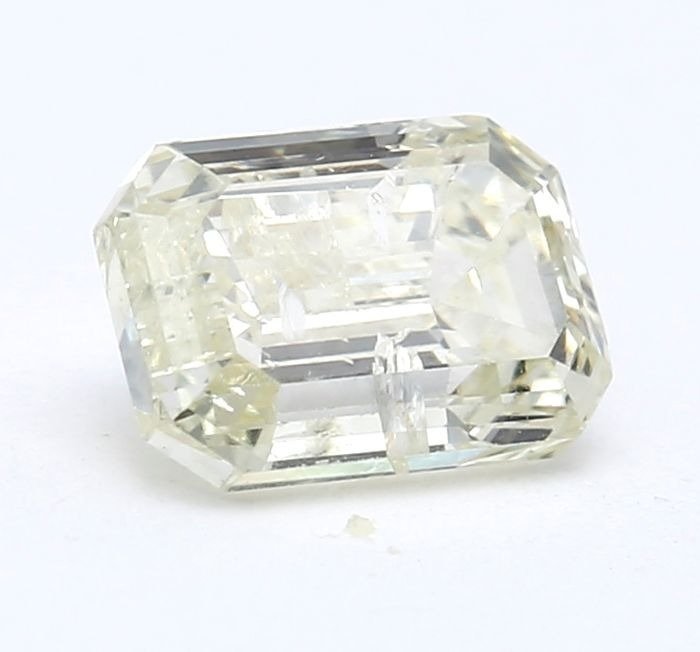 1 pcs Diamant  (Natur)  - 1.02 ct - Smaragd - I1 - International Gemological Institute (IGI) - Q - R