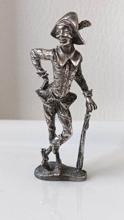 Statuette, di "Arlecchino" - 9.5 cm - .925 sølv