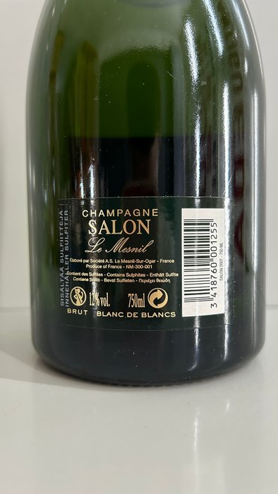 2007 Salon, Brut Blanc de Blancs Cuvée "S" Le Mesnil - Champagne Grand Cru - 1 Flaske (0,75L)