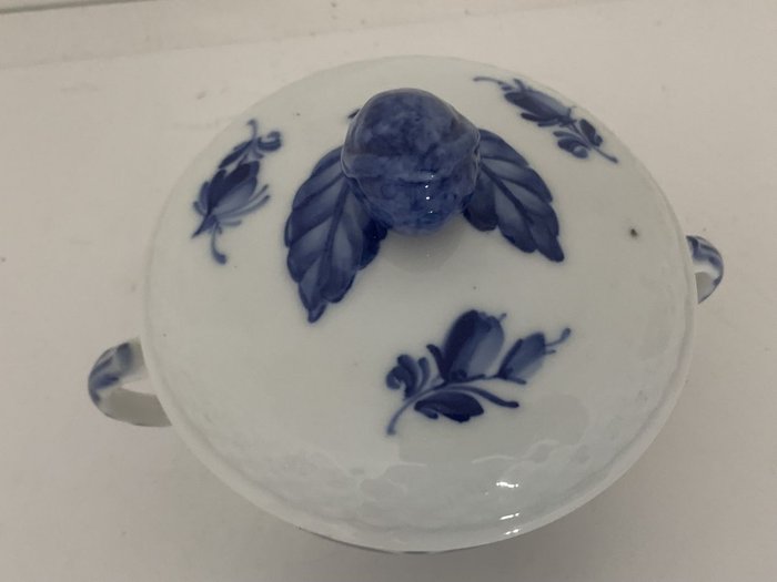 Royal Copenhagen - Sukkerskål - Blue Flower sugar bowl - Porcelæn