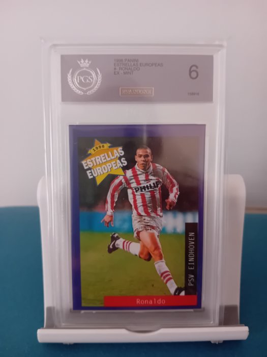 1996 Panini Estrellas Europeas Ronaldo #80 - Rookie Card - Glimrende (EX)