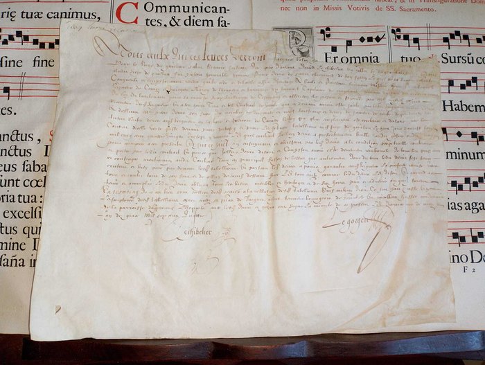 Legorgeu - Parchemin manuscrit Français XVII siècle Contract de remise - 1604