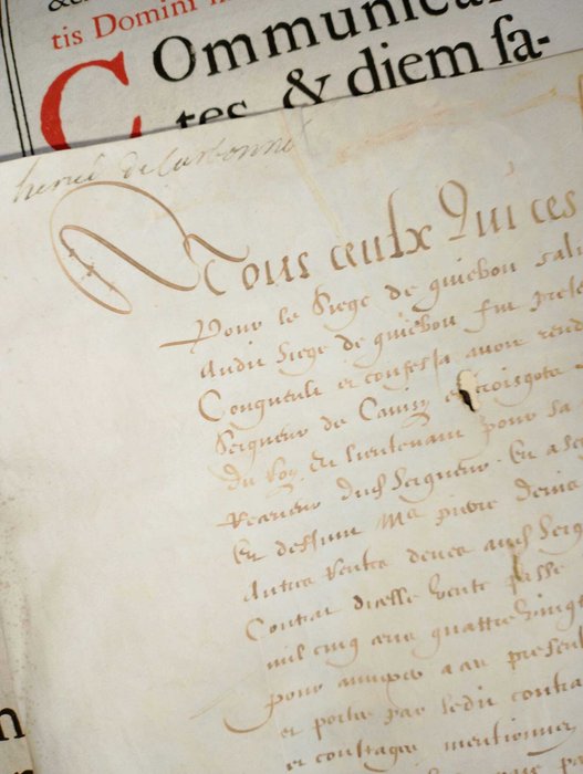 Legorgeu - Parchemin manuscrit Français XVII siècle Contract de remise - 1604