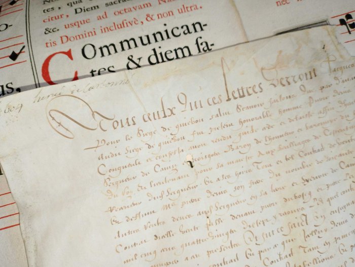 Legorgeu - Parchemin manuscrit Français XVII siècle Contract de remise - 1604