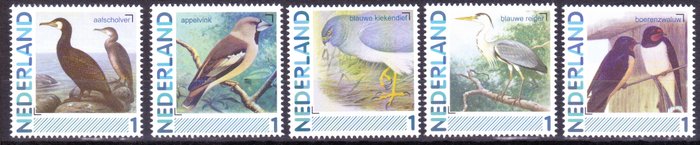 Holland  - Komplet MNH-serie: Fugle i Holland