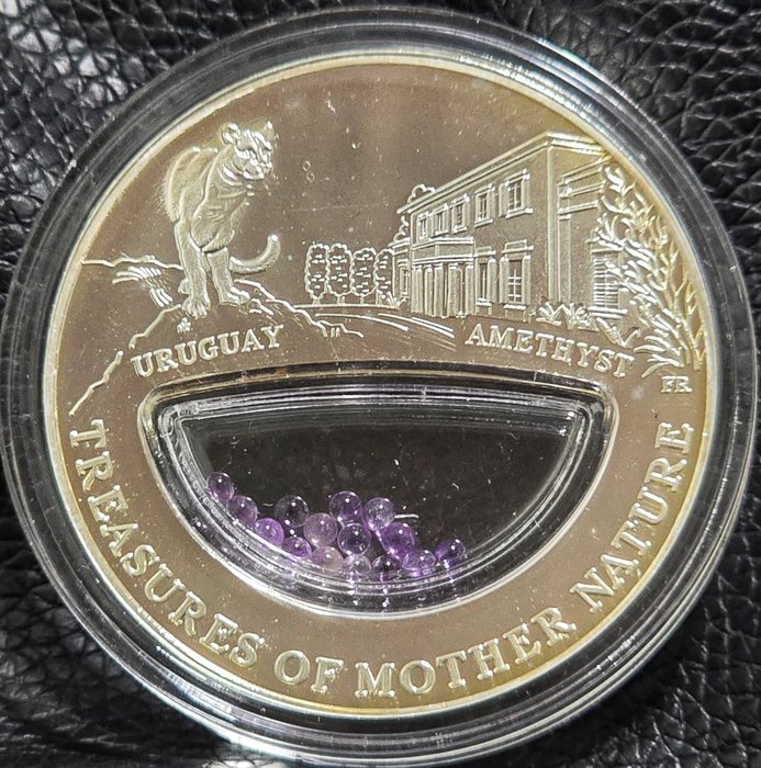 Fiji 1 Dollar 2012 Treasures of Mother Nature - Uruguay Amethyst Proof  (Ingen mindstepris)