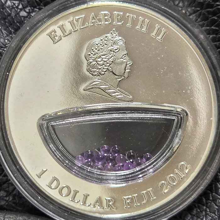 Fiji 1 Dollar 2012 Treasures of Mother Nature - Uruguay Amethyst Proof  (Ingen mindstepris)