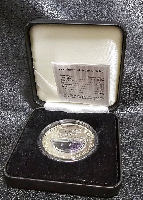 Fiji 1 Dollar 2012 Treasures of Mother Nature - Uruguay Amethyst Proof  (Ingen mindstepris)