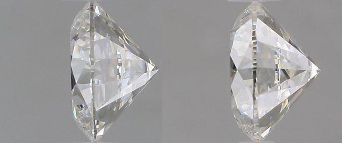 2 pcs Diamant  (Natur)  - 1.00 ct - Rund - D (farveløs) - IF - Gemological Institute of America (GIA) - *Matching Pair* *EX VG*