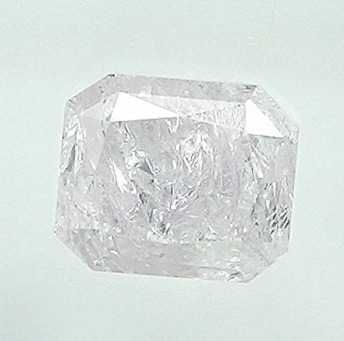 1 pcs Diamant  (Naturfarvet)  - 0.42 ct - Light Lyserød - I3 - Gem Report Antwerp (GRA)