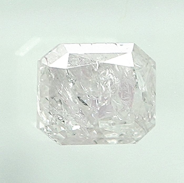 1 pcs Diamant  (Naturfarvet)  - 0.42 ct - Light Lyserød - I3 - Gem Report Antwerp (GRA)