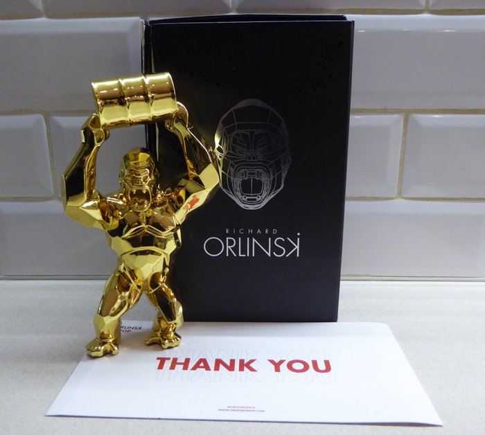 Richard Orlinski (1966) - Kong Oil Baril Gold Spirit Edition