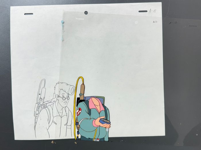 The Real Ghostbusters (1986/91) - 5 Originale Animation Cels og tegninger, flot parti