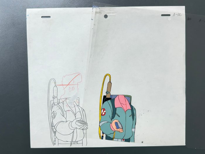 The Real Ghostbusters (1986/91) - 5 Originale Animation Cels og tegninger, flot parti