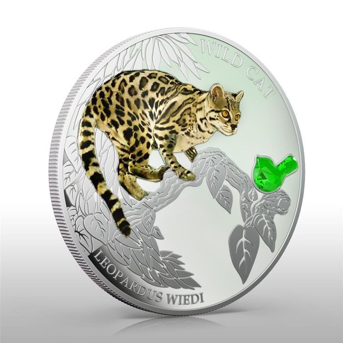 Fiji 2 Dollars 2013 Wild Cat Leopardus Wiedi 1 oz (999)  (Ingen mindstepris)