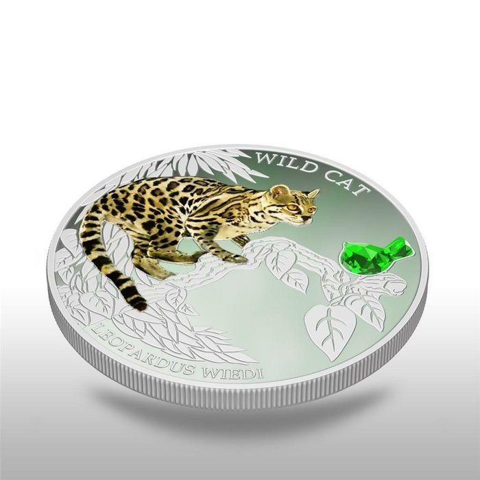 Fiji 2 Dollars 2013 Wild Cat Leopardus Wiedi 1 oz (999)  (Ingen mindstepris)