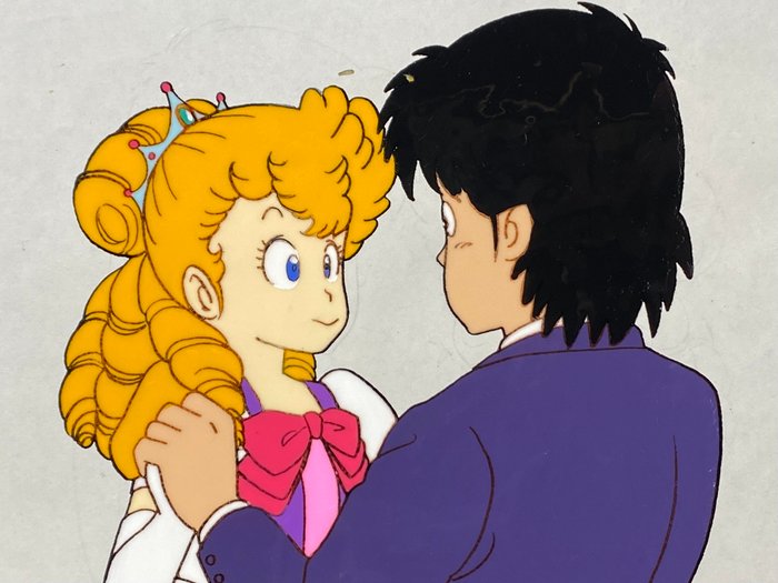 Dr. Slump (Akira Toriyama, 1980) - 1 Original animationscel og tegning af Akane Kimidori