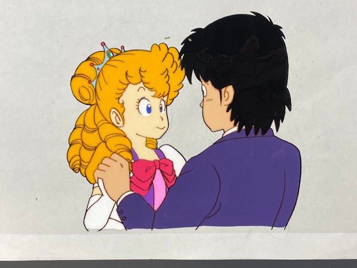 Dr. Slump (Akira Toriyama, 1980) - 1 Original animationscel og tegning af Akane Kimidori