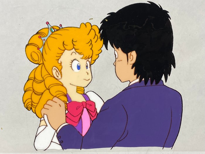 Dr. Slump (Akira Toriyama, 1980) - 1 Original animationscel og tegning af Akane Kimidori