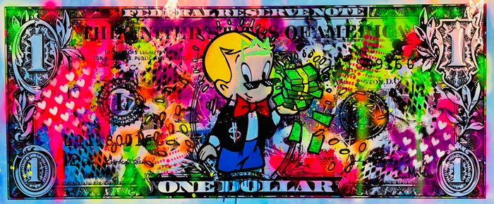 Mikko (1982) - Richie Rich Thug Life One Dollar - XXL (Rainbow Holographic!)