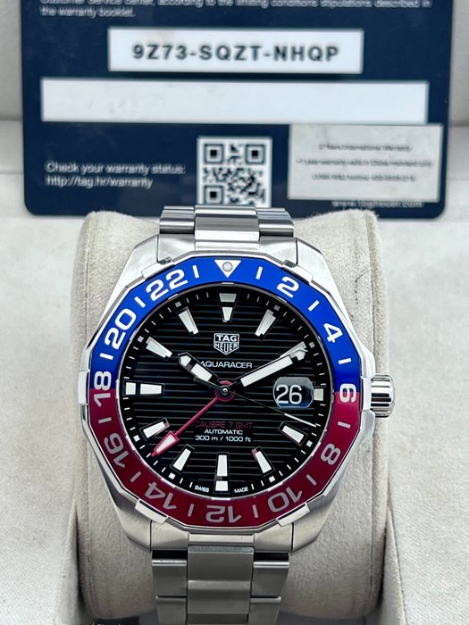 TAG Heuer - Aquaracer Calibre 7 GMT Pepsi Automatic - Ingen mindstepris - WAY201F - Mænd - 2011-nu