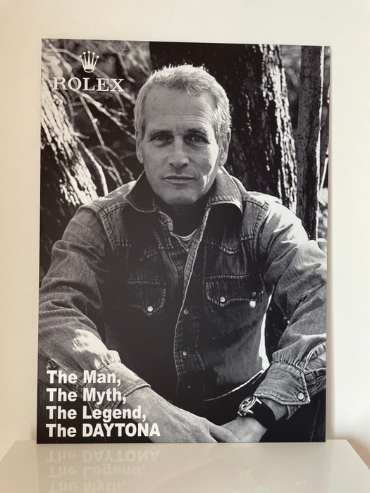 Paul Newman - Rolex Daytona - Reklameplakat - Aluminium