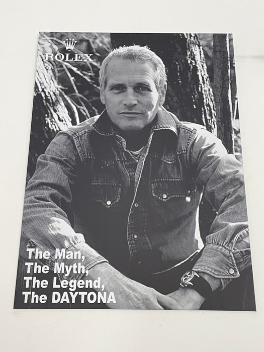 Paul Newman - Rolex Daytona - Reklameplakat - Aluminium