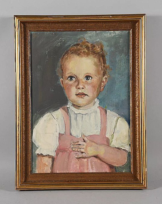 Rudolf Geissler (1930) - Portrait of a young girl - NO RESERVE