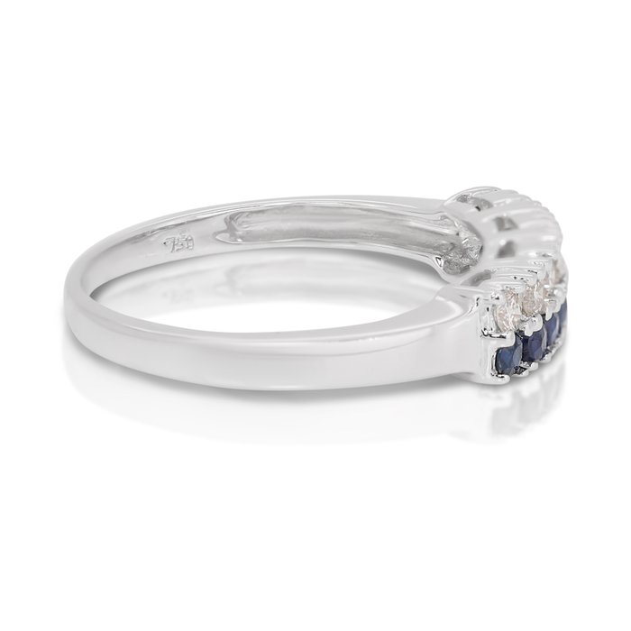 Ring - 18 kraat Hvidguld -  044ct tw Diamant (Naturfarvet)  - Diamant