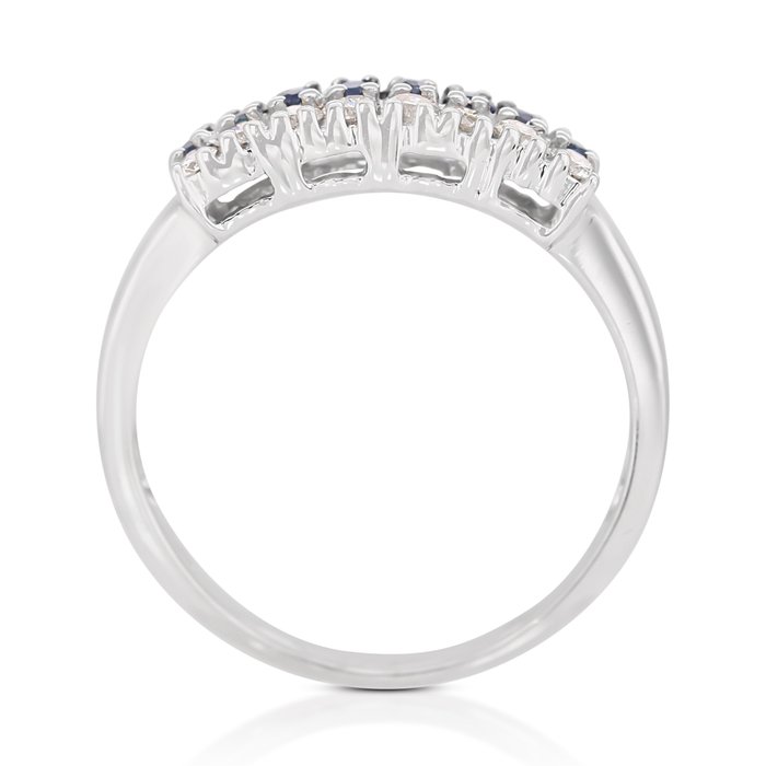 Ring - 18 kraat Hvidguld -  044ct tw Diamant (Naturfarvet)  - Diamant