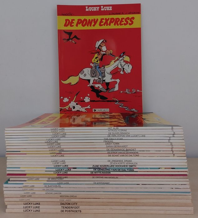 Lucky Luke - Nr. 1 t/m 29 - Complete Reeks - 29 Album - Første udgave/genoptryk - 1971/1988