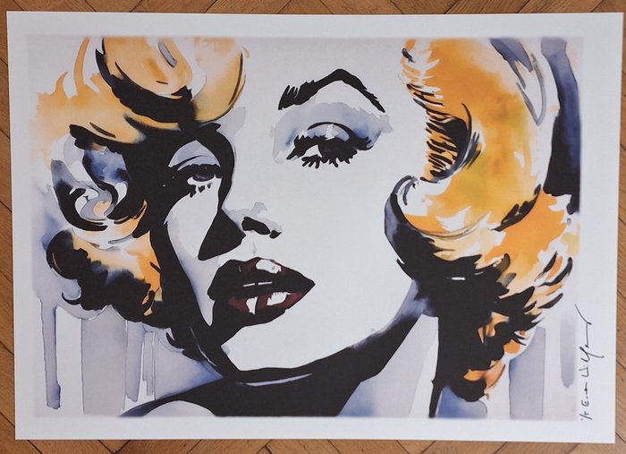 Marilyn Monroe - watercolor edition by Emma Wildfang - Large size